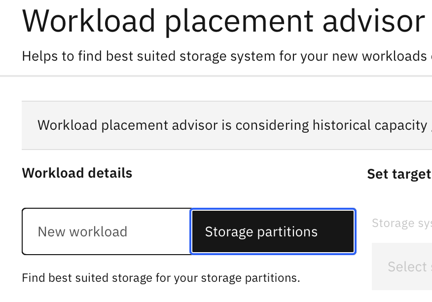 Storage partition tab